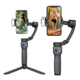 Go-Des GD-F11 AI Face Tracking 3 Axis Gimbal Stabilizers Professional Handheld Selfie Stabilizer Gimbals with Fill Light for Mobile Phone