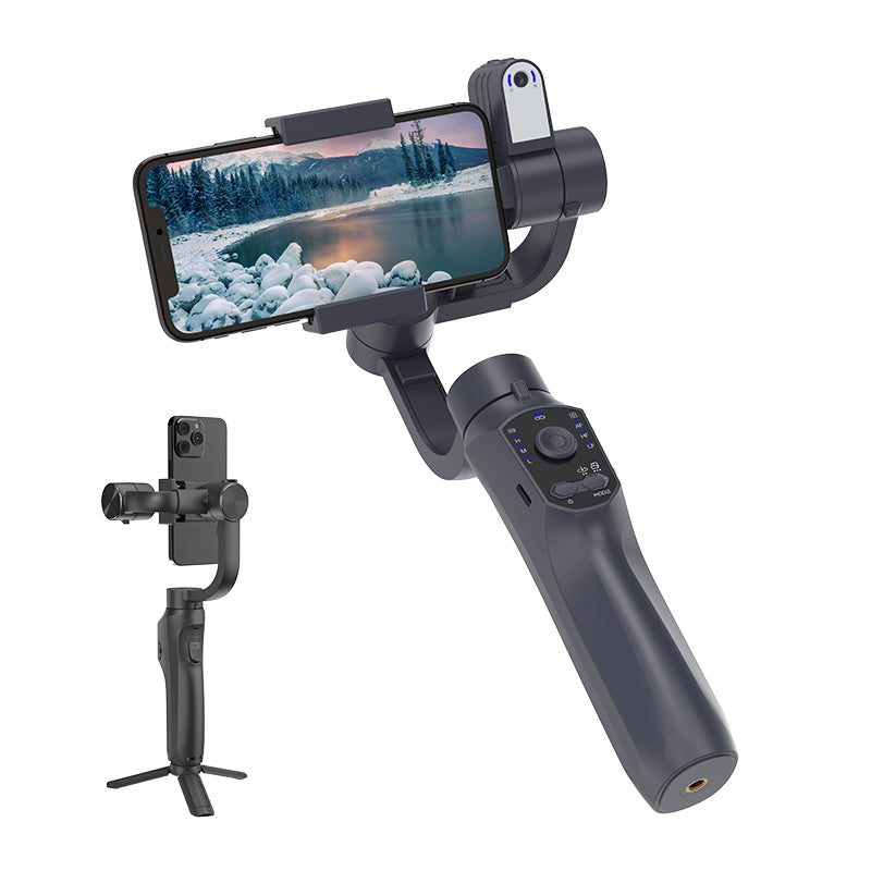 Go-Des GD-F10 Pro 360 AI Auto Face Tracking Phone 3 Axis Gimbal Mobile Phone Anti-shake Stabilizer Tripod Handheld